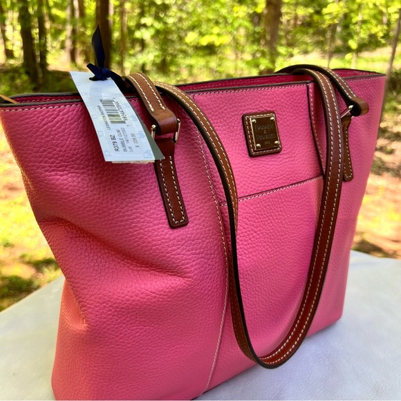Dooney & Bourke Pebble Leather Lexington Shopper Bubble Gum Pink NWT - Picture 2 of 10